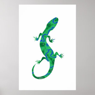 Affiches Gecko vert