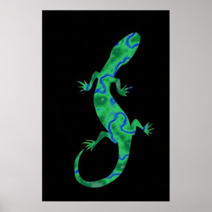Affiches Gecko vert