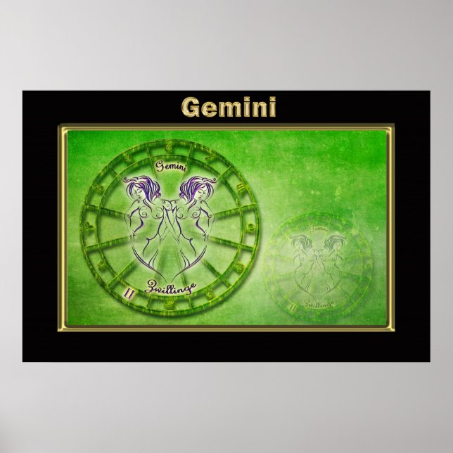 Affiches Gemini Zodiac (Devant)