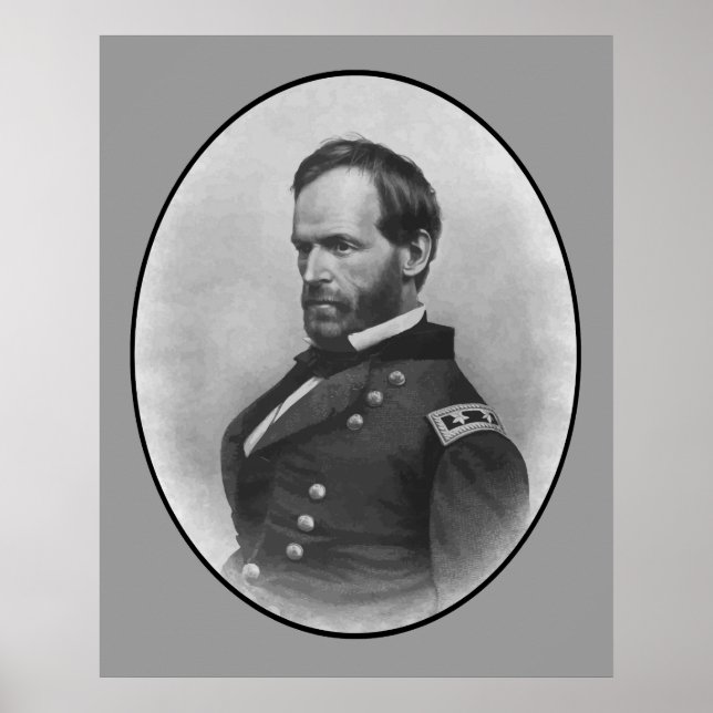 Affiches Général Sherman — Héros de la guerre civile (Devant)
