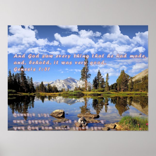 Affiches Genèse 1:31 (Devant)