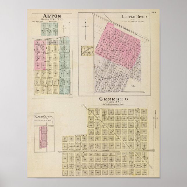 Affiches Geneseo, Alton, Little River, Kansas (Devant)