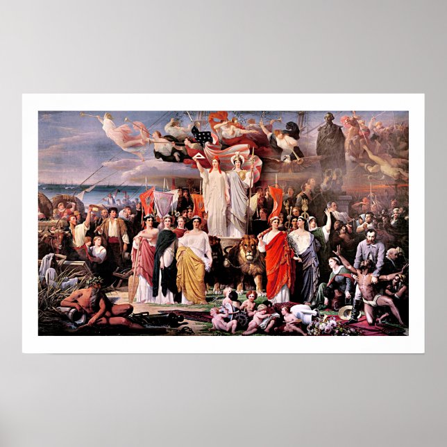 Affiches Génie de l'Amérique par Adolphe Yvon Fine Art Post (Devant)