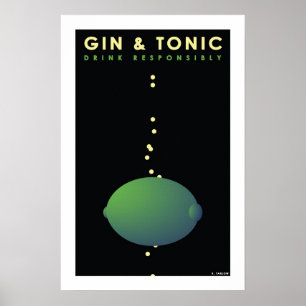 Affiches Genièvre et tonique (petite affiche)