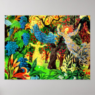 Affiches gens de fées dans la forêt