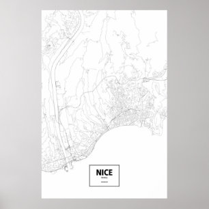Affiches Gentil, la France (noir sur le blanc)