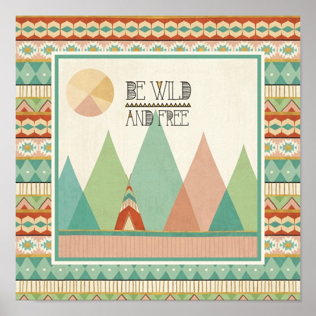 Affiches Geo II du sud-ouest| Soyez sauvage et libre (Devant)