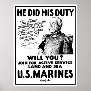 Affiches George Dewey US Marines