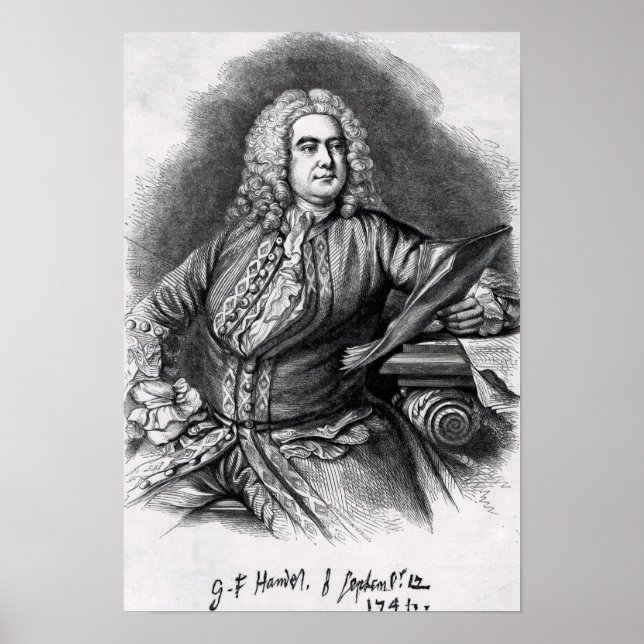 Affiches George Frederick Handel, 1749 (Devant)
