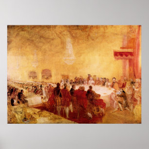 Affiches George IV au banquet à Édimbourg par Joseph Turner
