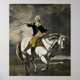Affiches George Washington à cheval à Trenton