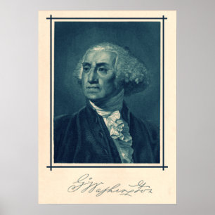 Affiches George Washington Portrait & Signature