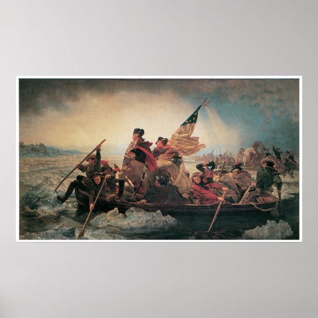 Affiches George Washington Traverser le Delaware (Devant)