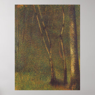 Affiches Georges Seurat's In the Woods à Pontaubert (1883)