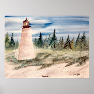Affiches Georgetown, copie d'aquarelle de phare de Sc
