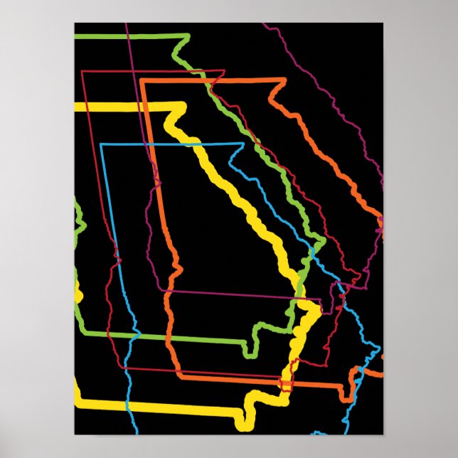 Affiches georgia orgueil flou (Devant)