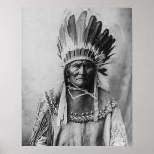 Affiches 'Geronimo avec coiffure'
