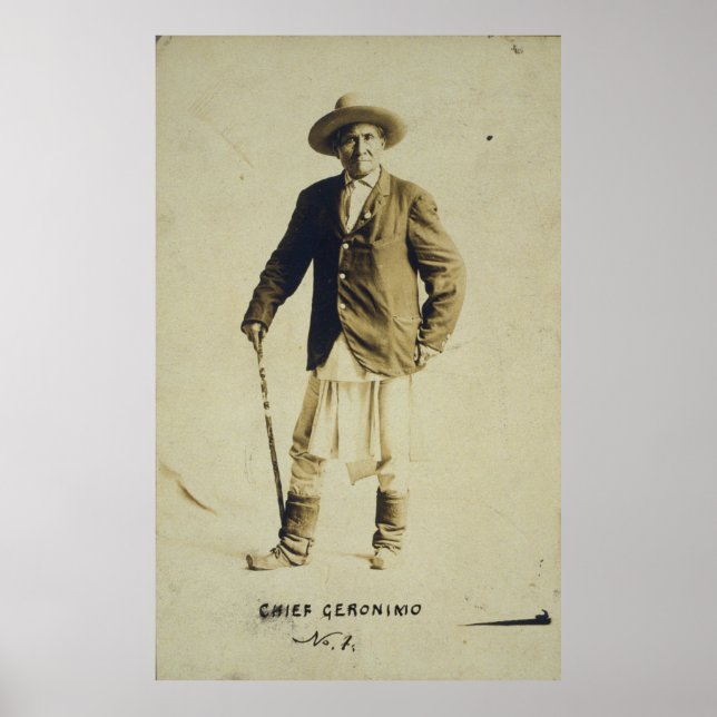 Affiches Geronimo en chef Portrait permanent 1904 (Devant)