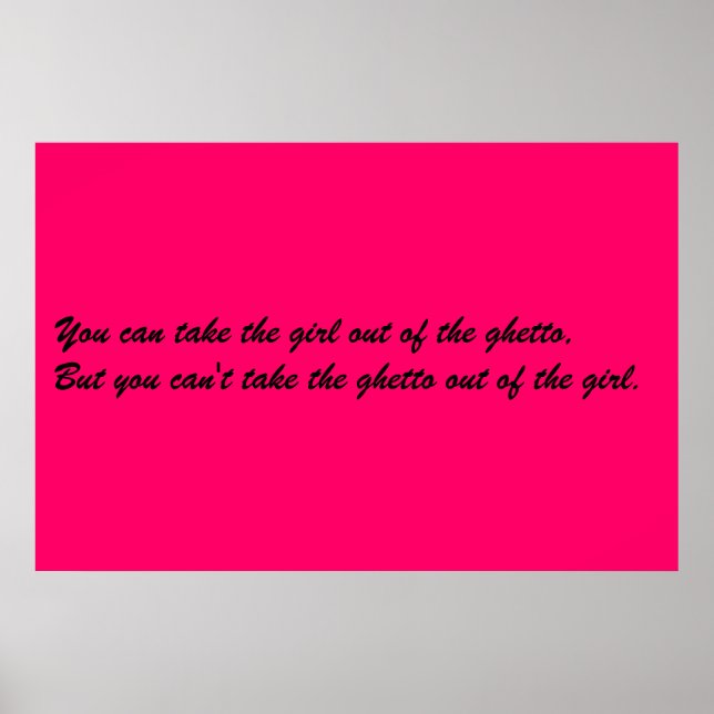 Affiches Ghetto Girl (Devant)