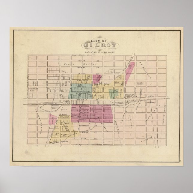 Affiches Gilroy, Californie (Devant)