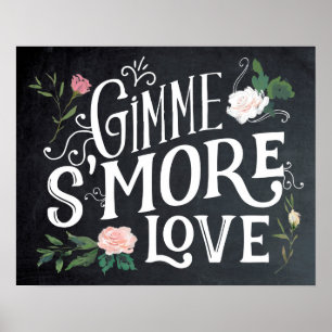 Affiches Gimme smore amour mariage signe BBQ
