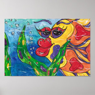 Affiches Gina the Goldfish Print