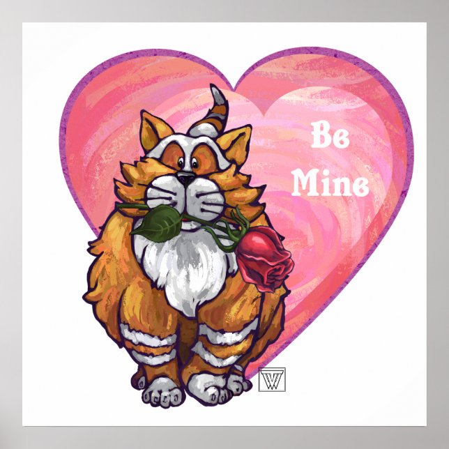 Affiches Ginger Cat Saint-Valentin (Devant)