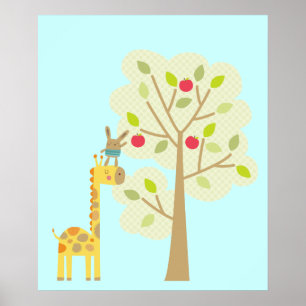 Affiches Girafe et Lapin