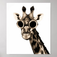 Giraffe Avec Lunettes De Soleil Steampunk Lunettes