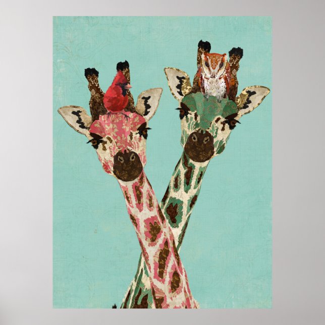 AFFICHES GIRAFFES & PLUMES (Devant)