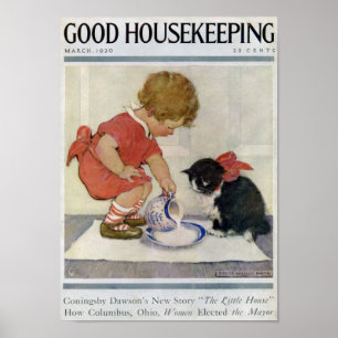 Affiches Girl and Kitten, Jessie Willcox Smith