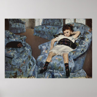 Affiches Girl in A Blue Chair, Mary Cassatt