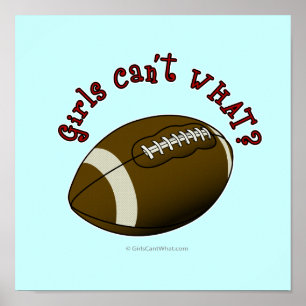 Affiches Girls Football - Red