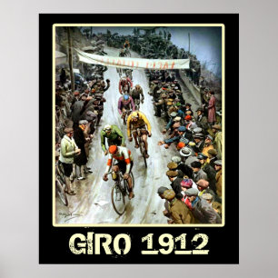 Affiches Giro 1912 Ventilateurs Vintages de sport Vélo