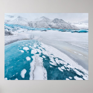 Affiches Glace de glacier gelée, Islande