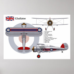 Affiches Gladiateur Mk I 72e Escadron