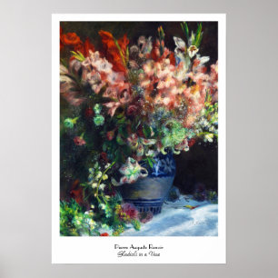 Affiches Gladioli dans le Vase Pierre Auguste Renoir