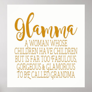 Affiches Glamma - grand-maman fabuleuse