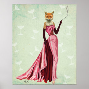 Affiches Glamour Fox in Pink