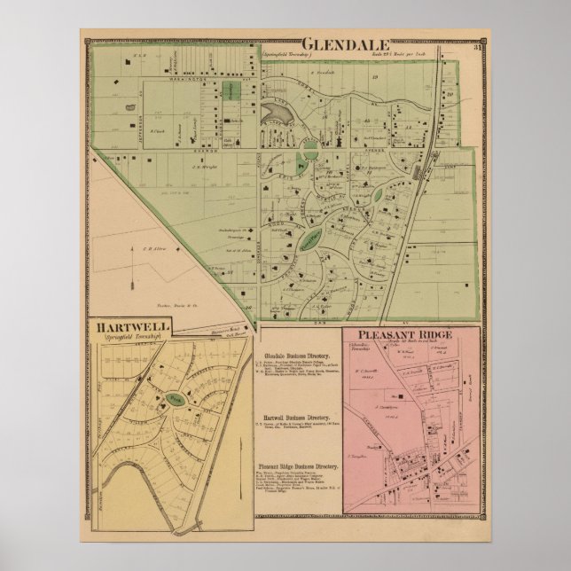 Affiches Glendale, Ohio (Devant)