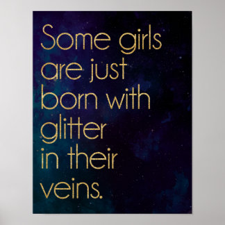 Affiches Glitter Girl Quote