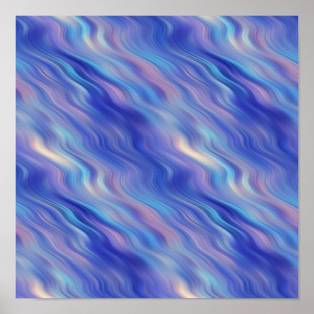 Affiches Glorieuse texture ondulée bleue du matin (Devant)