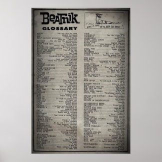 Affiches Glossaire de Beatnik (poster)