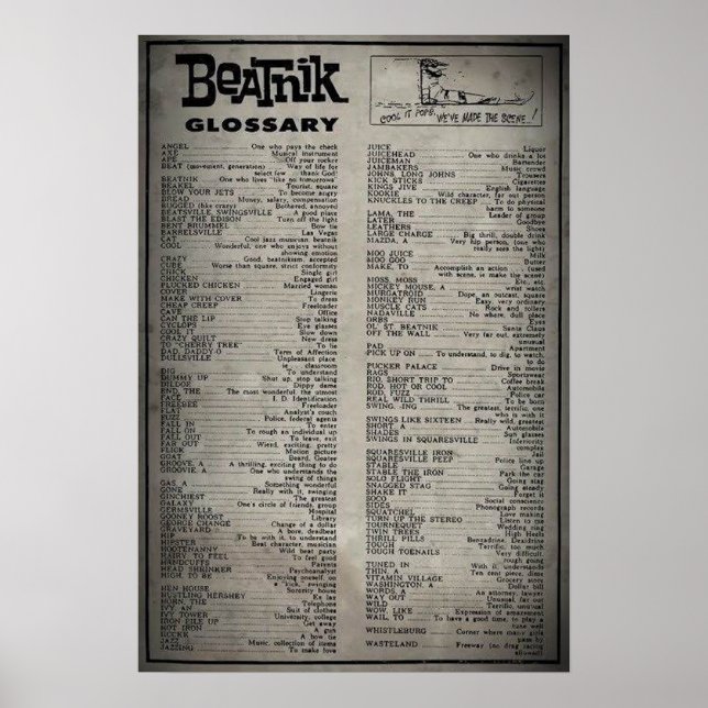 Affiches Glossaire de Beatnik (poster) (Devant)