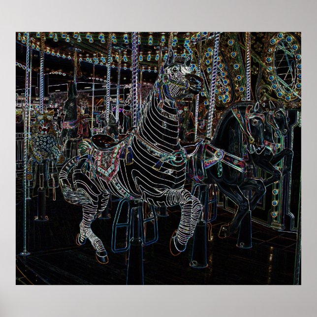 Affiches Glowing Zebra (Devant)