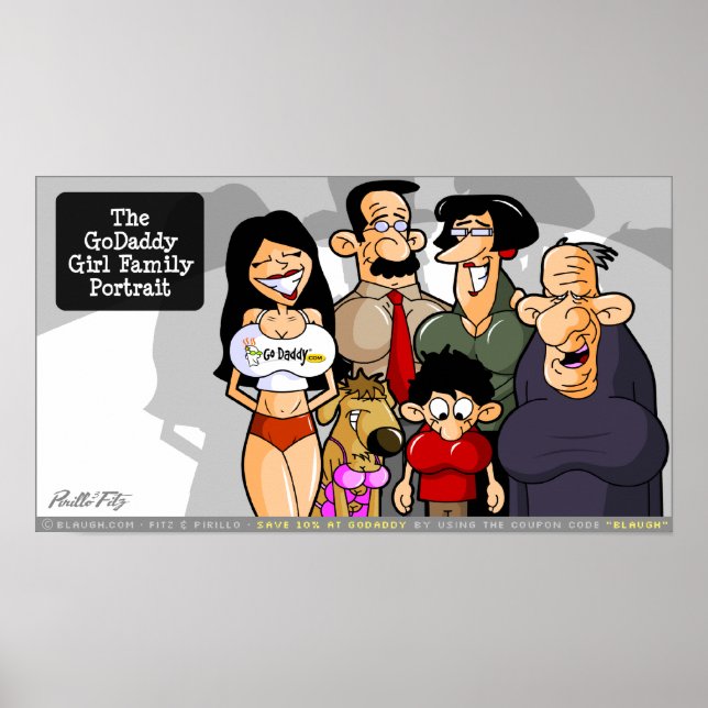 Affiches GoDaddy Portrait de famille pour filles (Devant)