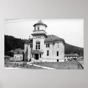 Affiches Gold Beach, Oregon Vue sur le Palais de justice Ph