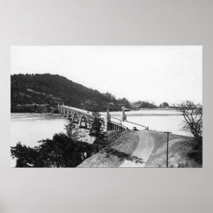 Affiches Gold Beach, pont de l'Oregon au-dessus de la riviè