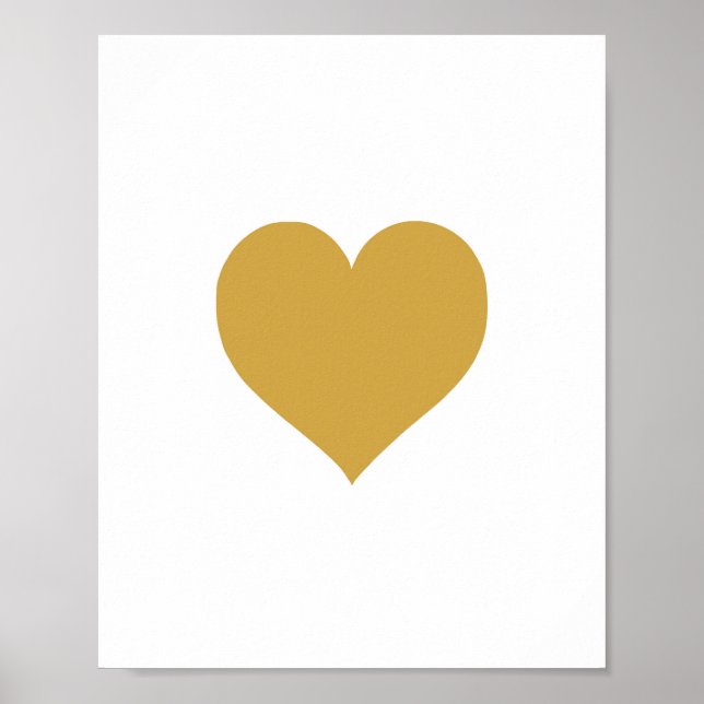 Affiches Gold Heart - Art Print - Décor (Devant)