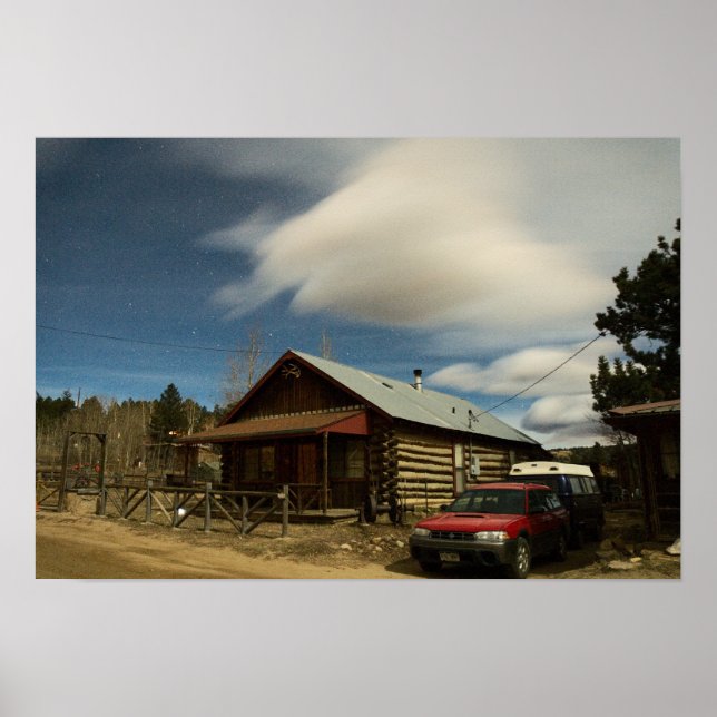Affiches Gold Hill, Colorado Night Shot avec étoiles (Devant)